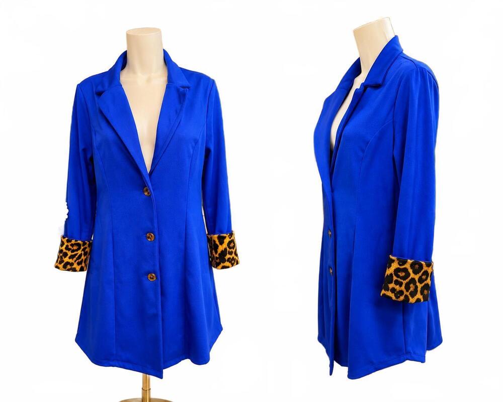 NEW CELESTE women's classic blazer in royal blue